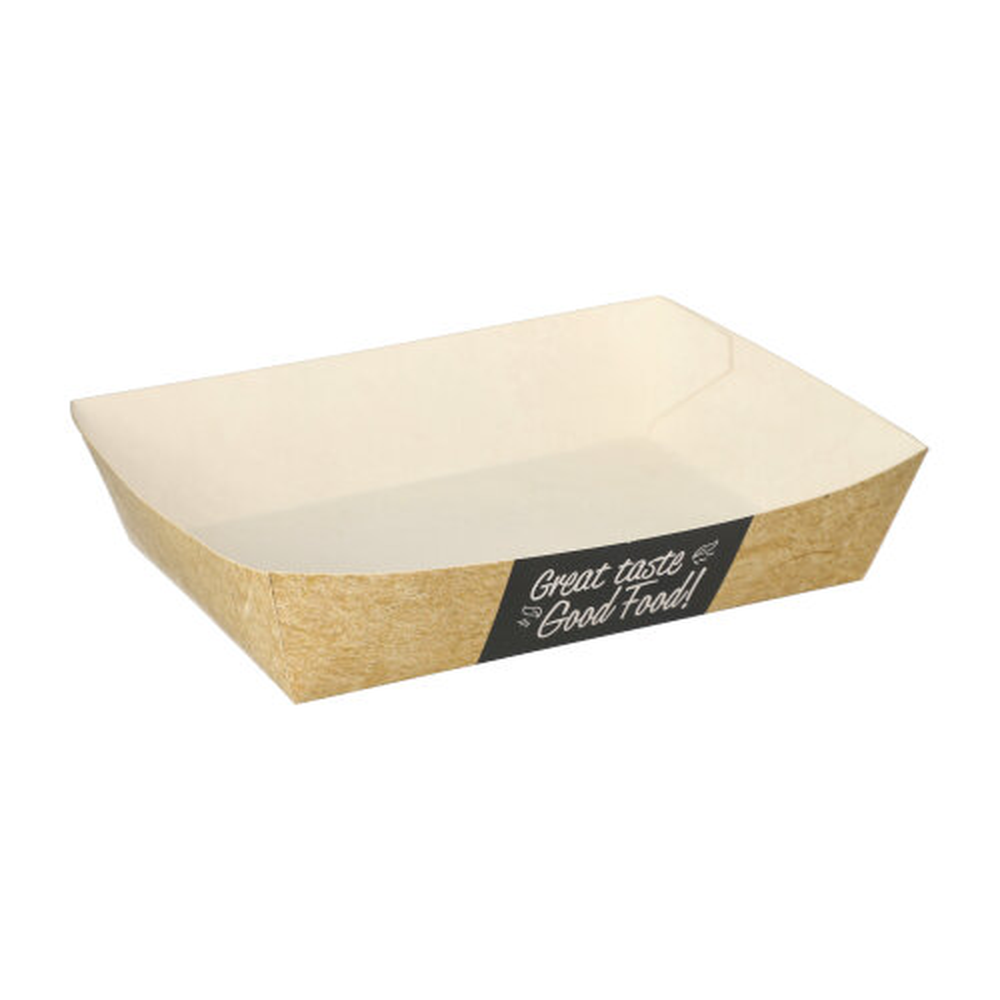 Papstar Snacktrays, Pappe "pure" 4 cm x 11 cm x 16 cm "Good Food"