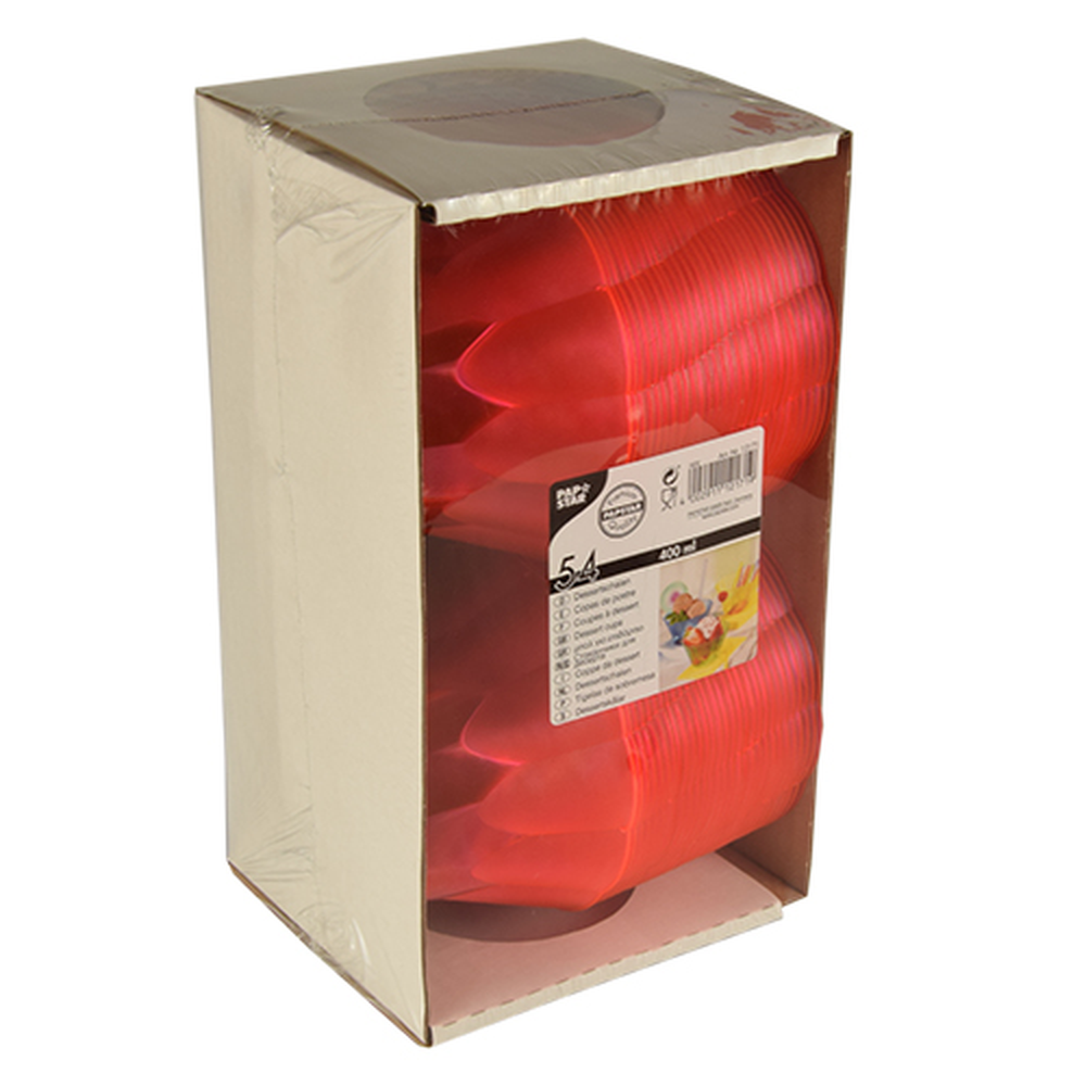 Papstar Eis- und Dessertschalen, PS rund 400 ml Ø 12 cm · 7 cm pink