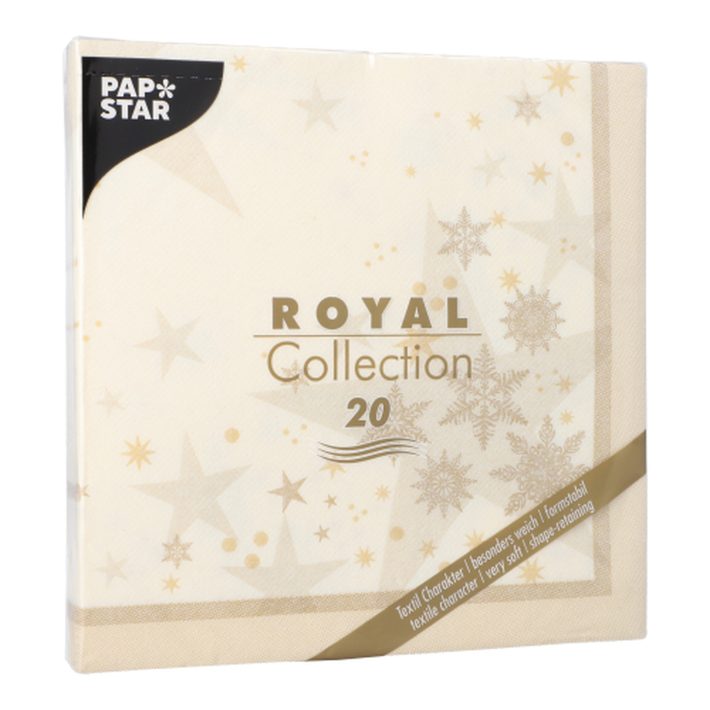 PAPSTAR Servietten ROYAL Collection 1/4-Falz 40 cm x 40 cm champagner Sta
