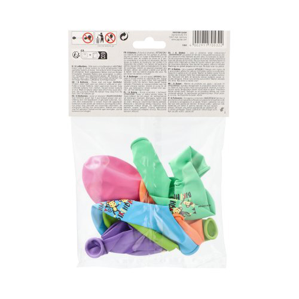 Papstar Luftballons Ø 29 cm farbig sortiert "Monkey Birthday"