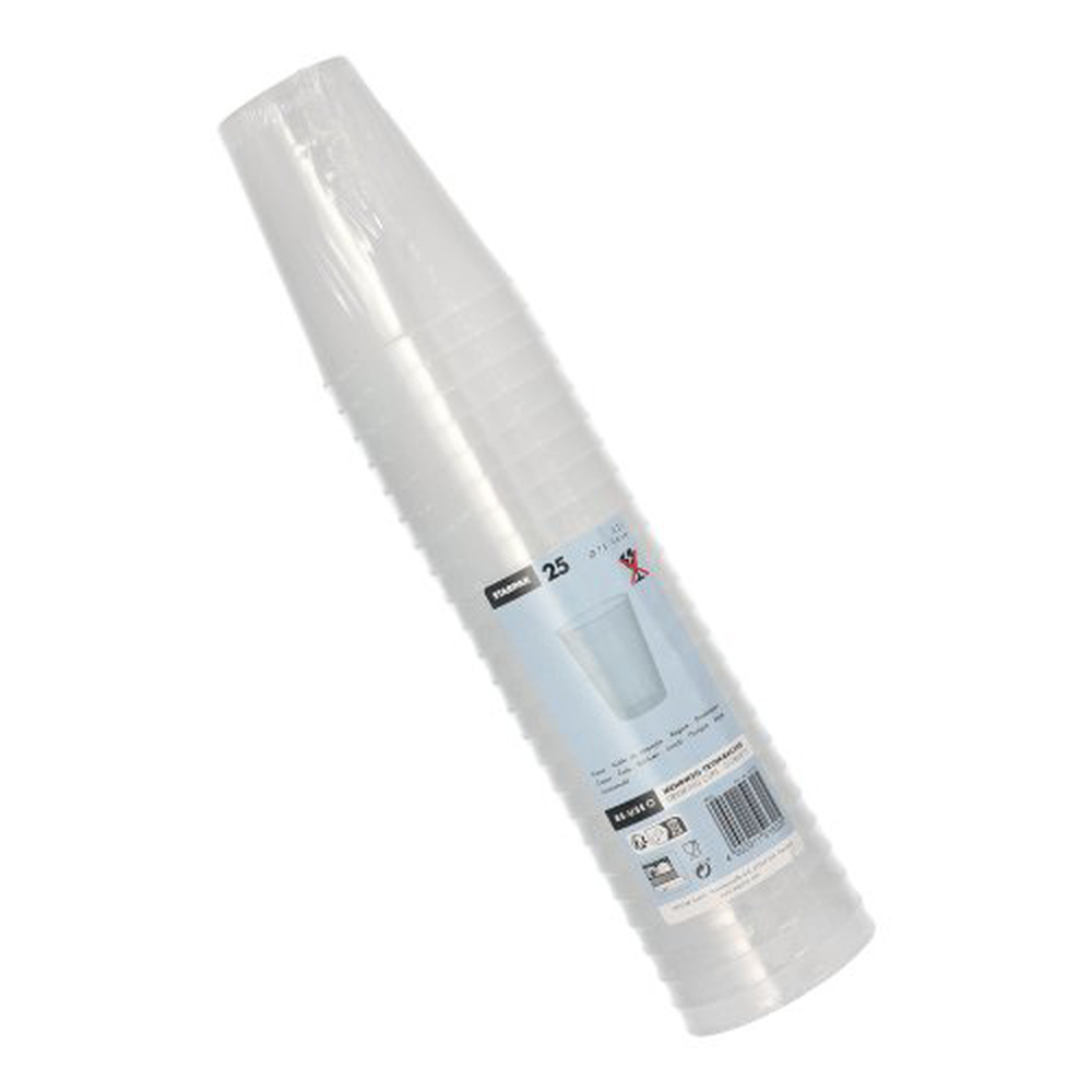 Papstar Mehrweg-Trinkbecher PP 0,2 l Ø 7,5 cm · 9,6 cm transluzent extra stabil