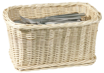Contacto Besteckkorb 25 x 15 x 15 cm aus heller Naturweide