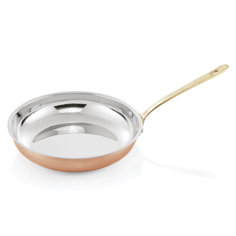 WAS Flambierpfanne STEEL & STYLE AMBER, Ø 30 cm, 1,3 ltr., Kupfer, Messing, Chro