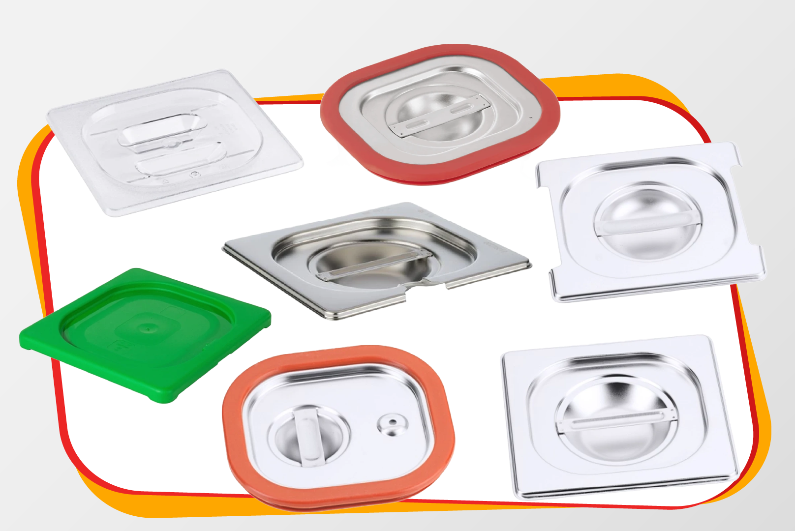 Lunchbox lid, metal lid, stainless steel lid, plastic lid, square lid