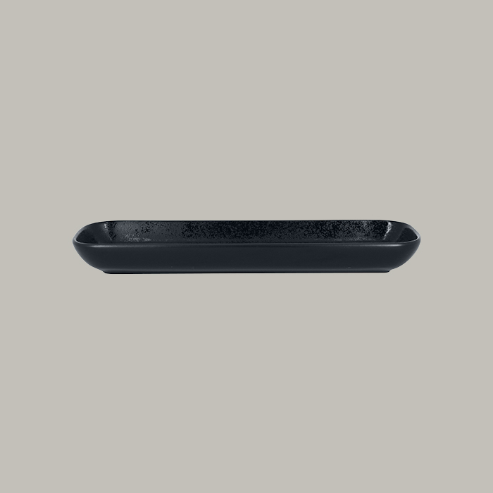 RAK Schale rechteckig  Serie: Karbon L 33 cm / W 11 cm / Ht. 3.5 cm / Cont. 63 c