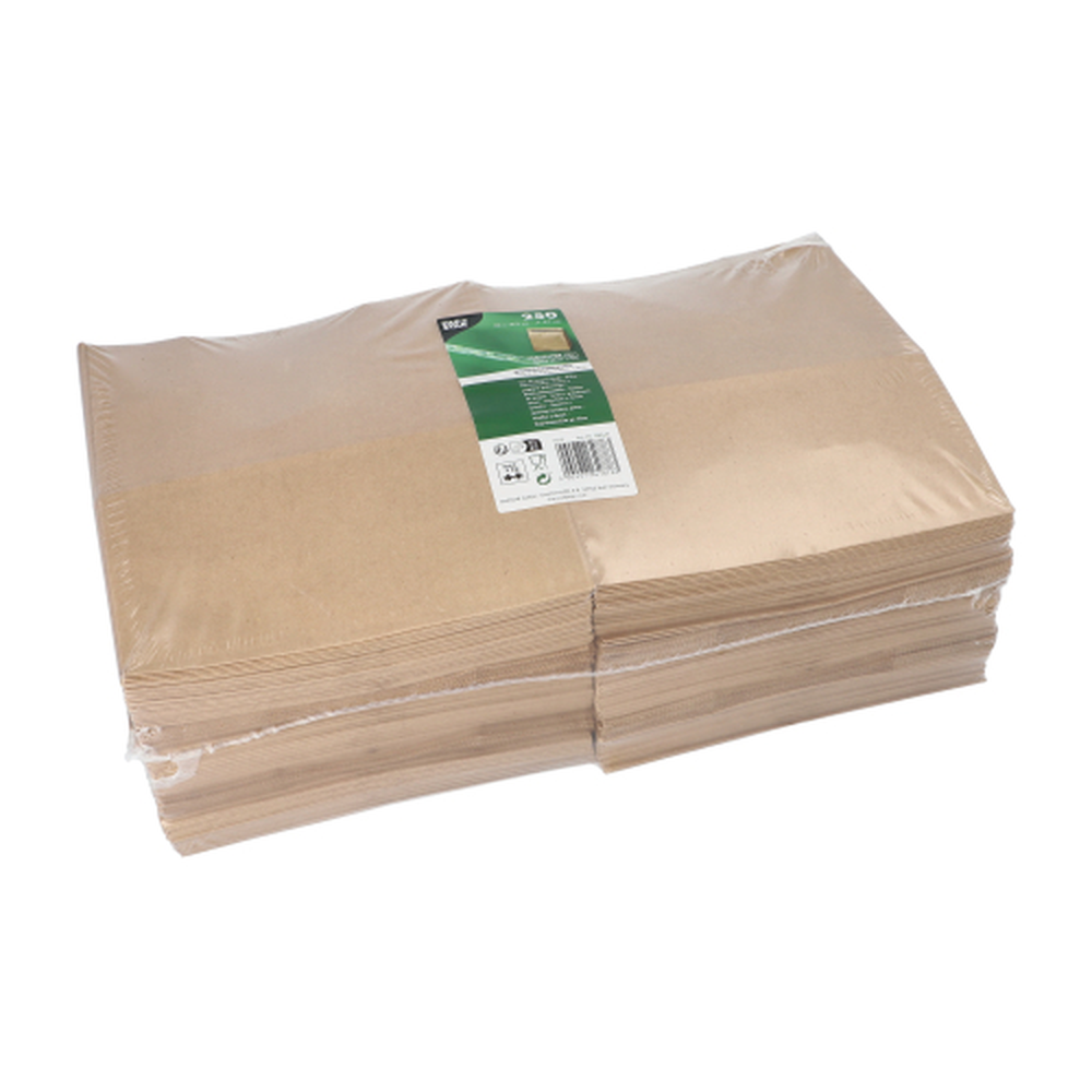 Papstar Blockbodenbeutel, Kraftpapier 22 cm x 18,5 cm x 9,7 cm braun
