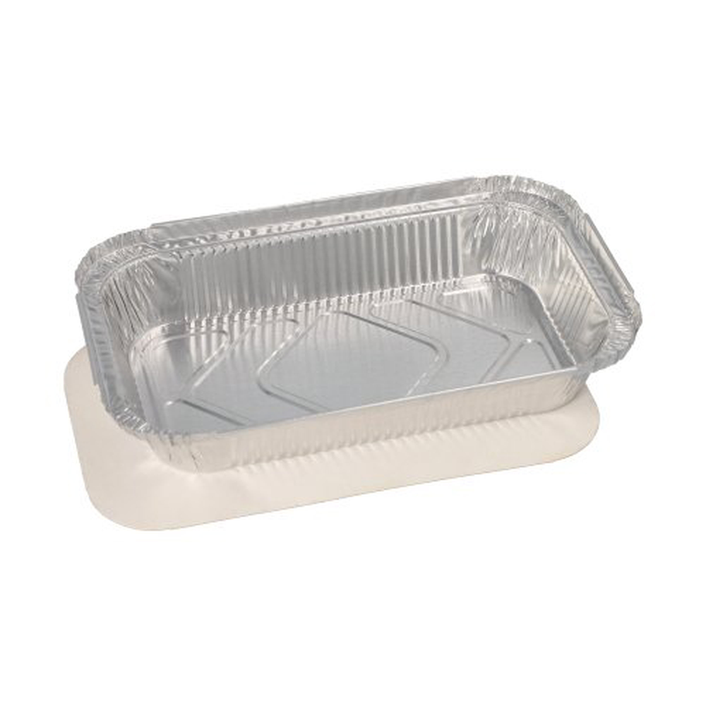 PAPSTAR Schalen, Alu + Einlegedeckel, PP-beschichtet eckig 0,65 l 3,4 cm x 13