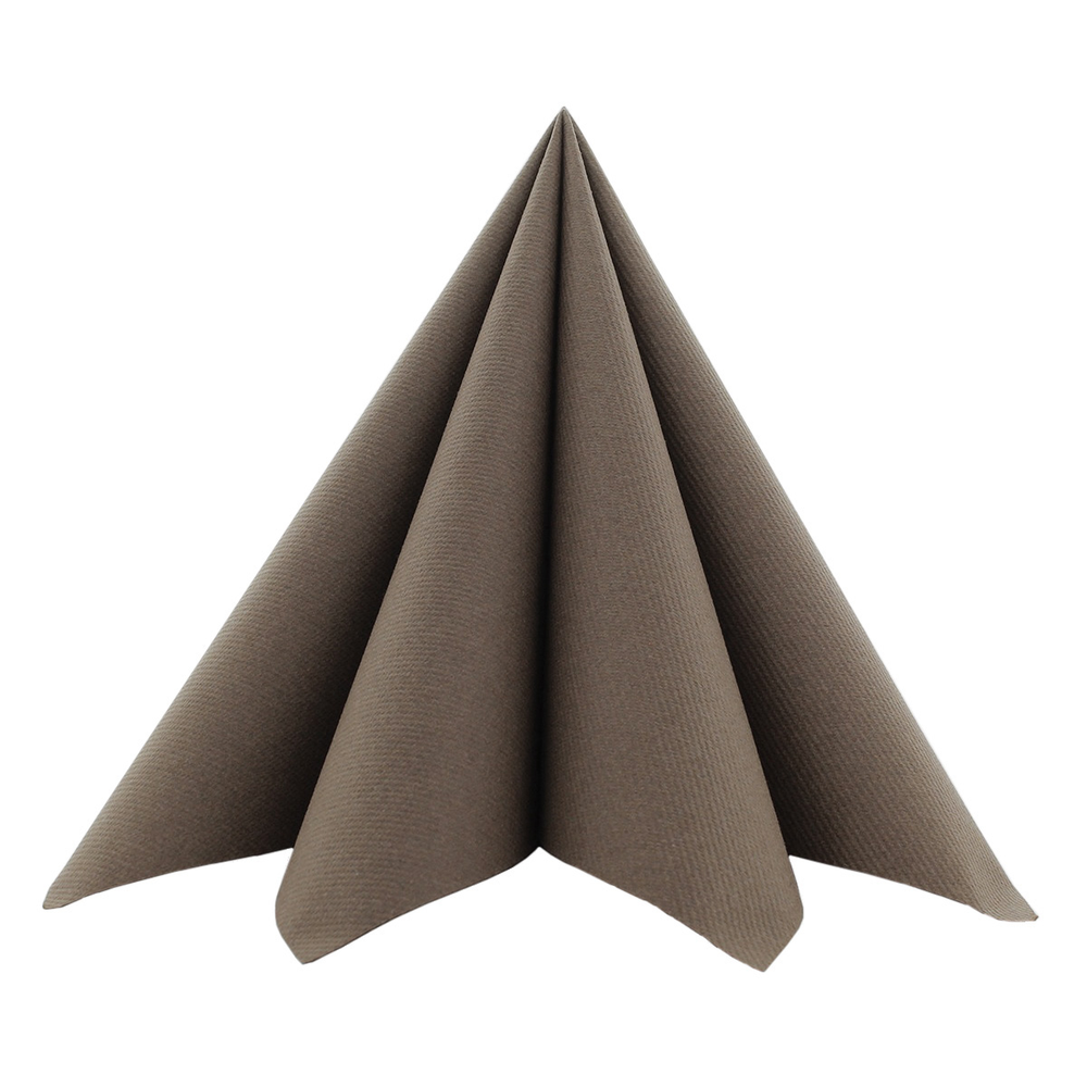 Mank Serviette Basic braun 40 x 40 cm 1/4 Falz