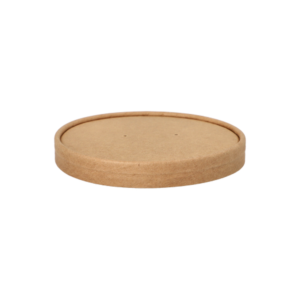 Papstar Deckel für Suppenbecher, Pappe rund Ø 11,5 cm · 1,6 cm braun