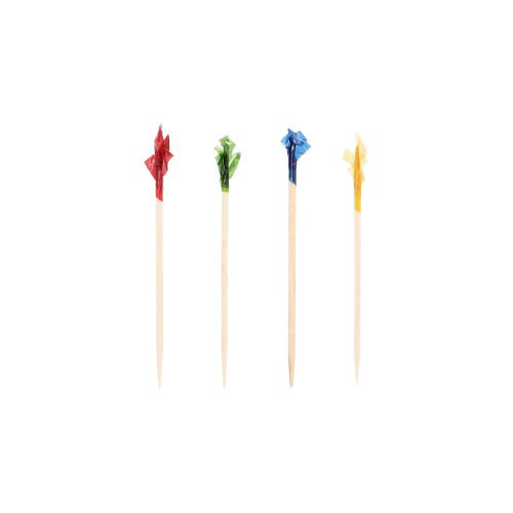 Papstar Deko-Picker 6,8 cm farbig sortiert "Frills"