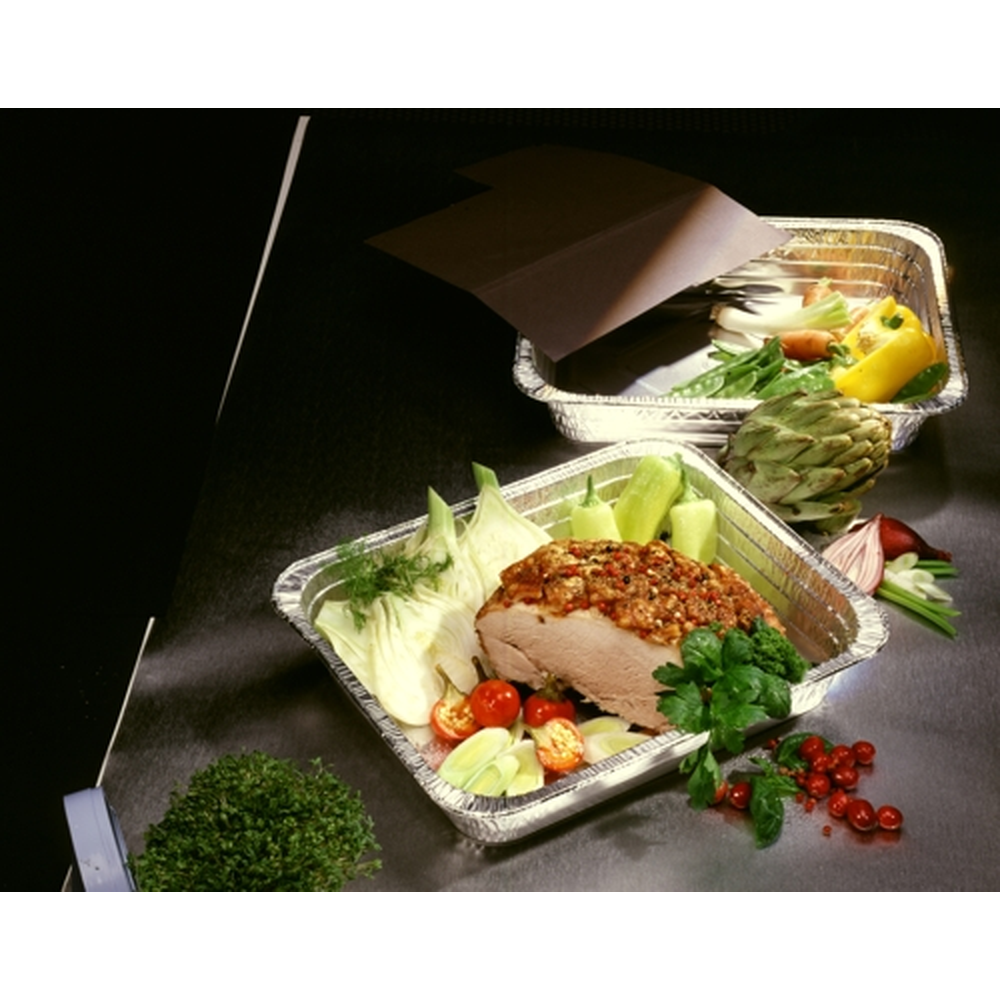 Papstar Gastronorm-Behälter, Alu eckig 5,2 l 3,7 cm x 32,5 cm x 52,5 cm 1/1