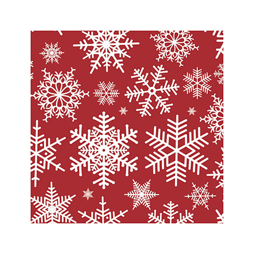 Papstar Servietten, 3-lagig 1/4-Falz 25 cm x 25 cm "Snöstjärnor"