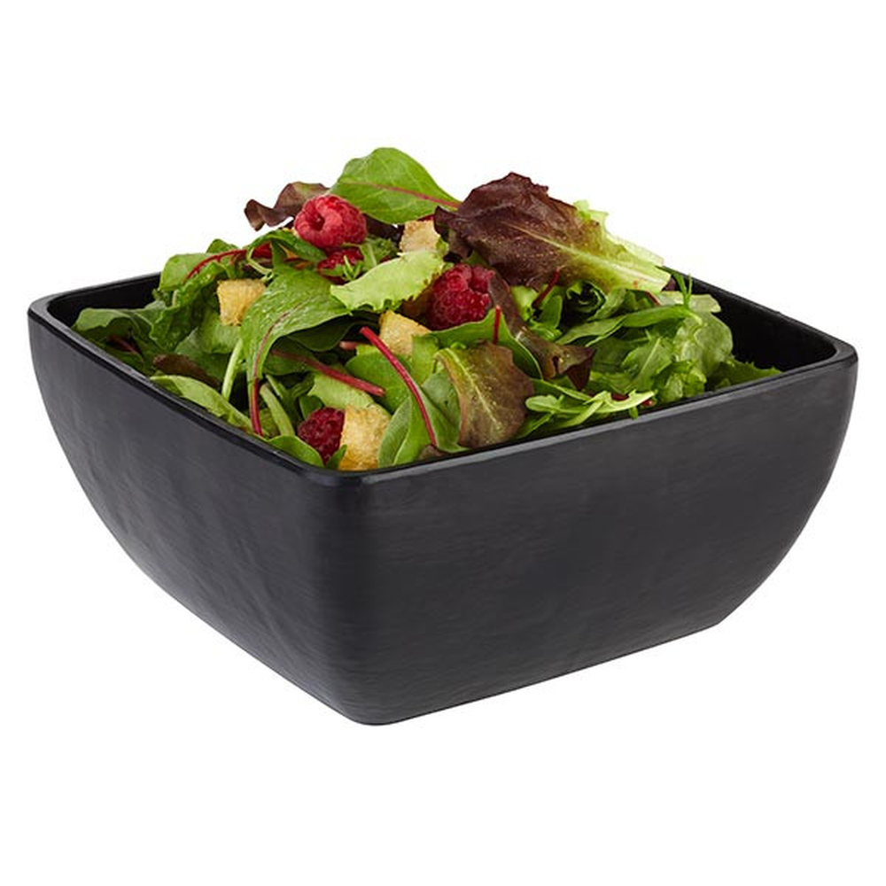 APS Schale -SLATE- 19 x 19 cm, H: 9 cm , Melamin, schwarz, Schieferlook