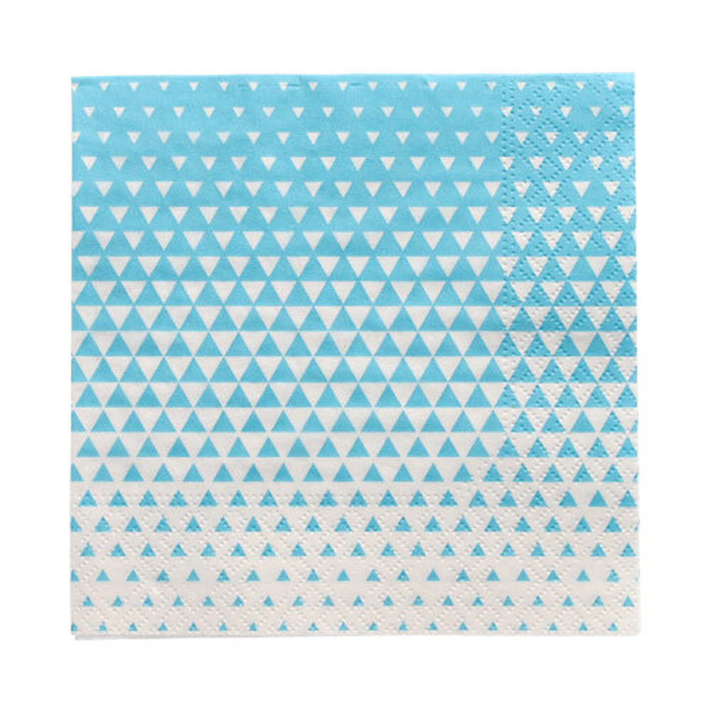 Papstar Servietten, 3-lagig 1/4-Falz 25 cm x 25 cm türkis "Optik"