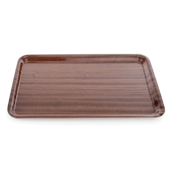 WAS Tablett TRAY 90, 45 x 34 cm, non slip, MDF Holzoptik