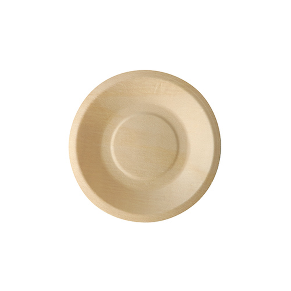 Papstar Fingerfood - Teller, Holz "pure" rund Ø 14 cm · 2 cm