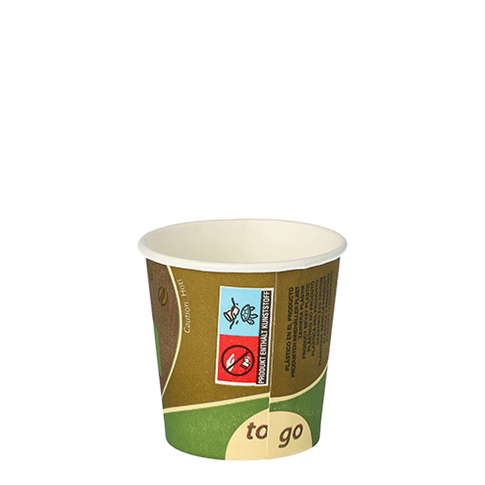 Papstar Trinkbecher, Pappe "To Go" 0,1 l Ø 6,3 cm · 6 cm "Barista Time"