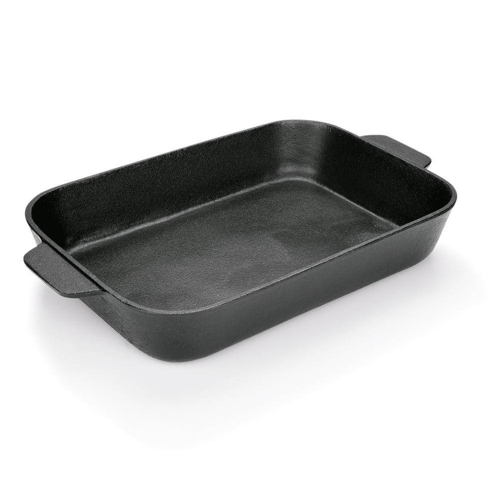 WAS Bräter mit 2 angegossenen Lappengriffen 32 x 21,5 x 5,5 cm, Gusseisen