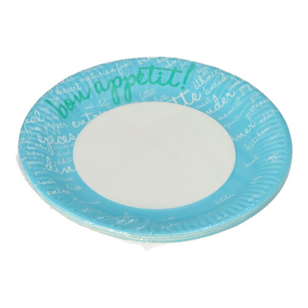 Papstar Teller, Pappe rund Ø 23 cm blau "Table Pleasures"