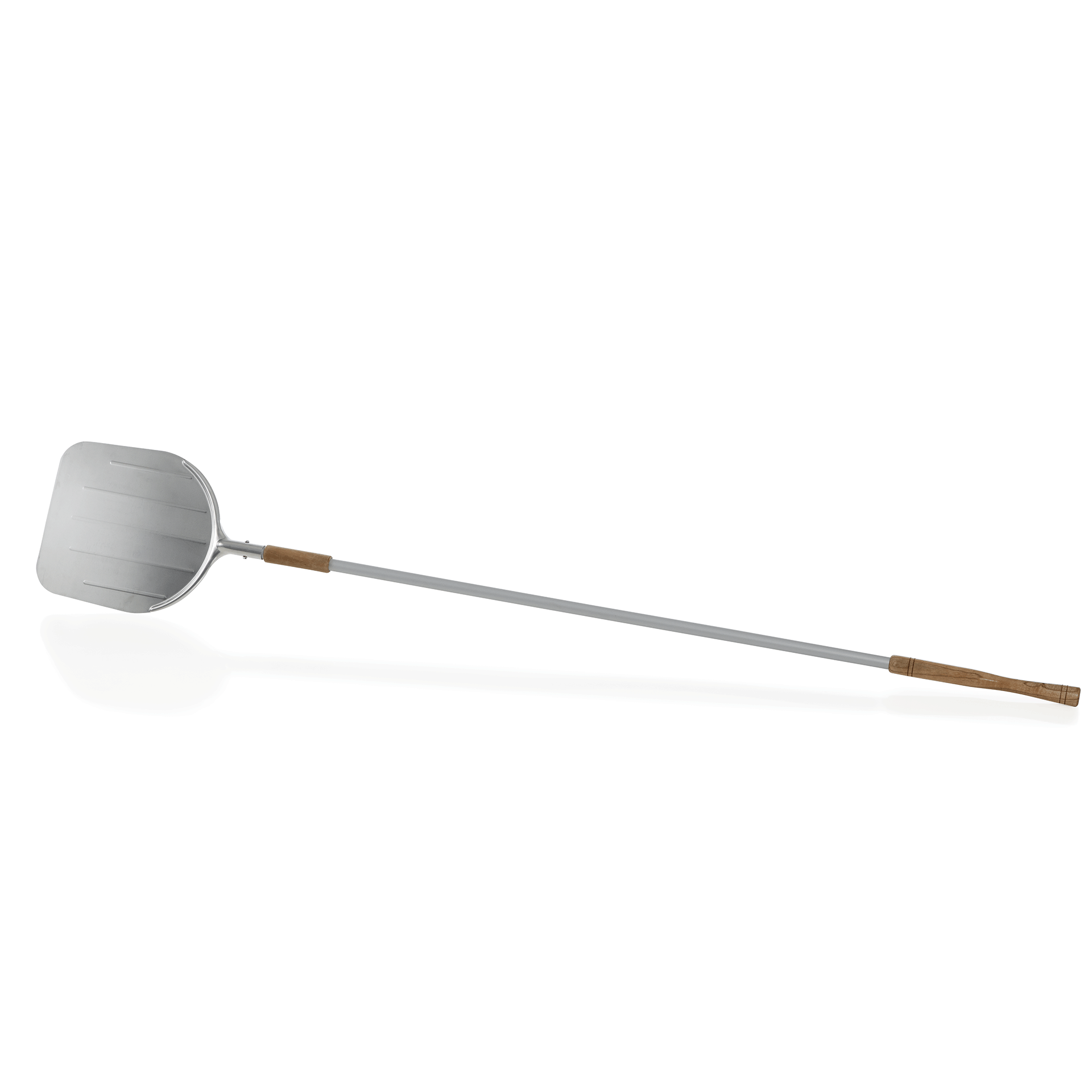 WAS Pizzaschaufel, 200 cm, Schaufel 33 x 31,5 cm, beweglicher Holzgriff, Alumini
