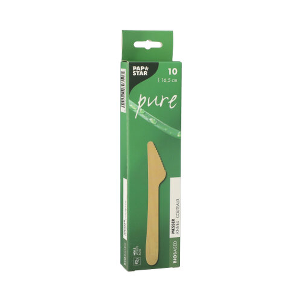 Papstar Messer, Holz "pure" 16,5 cm