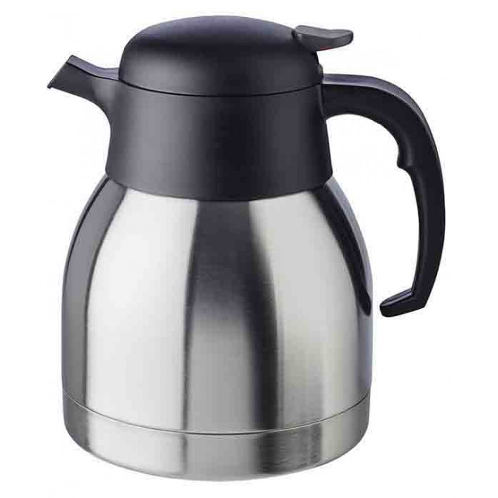 APS Isolierkanne -CLASSIC- Ø 14 cm, H: 19 cm, 1 Liter , Edelstahl, Polypropylen