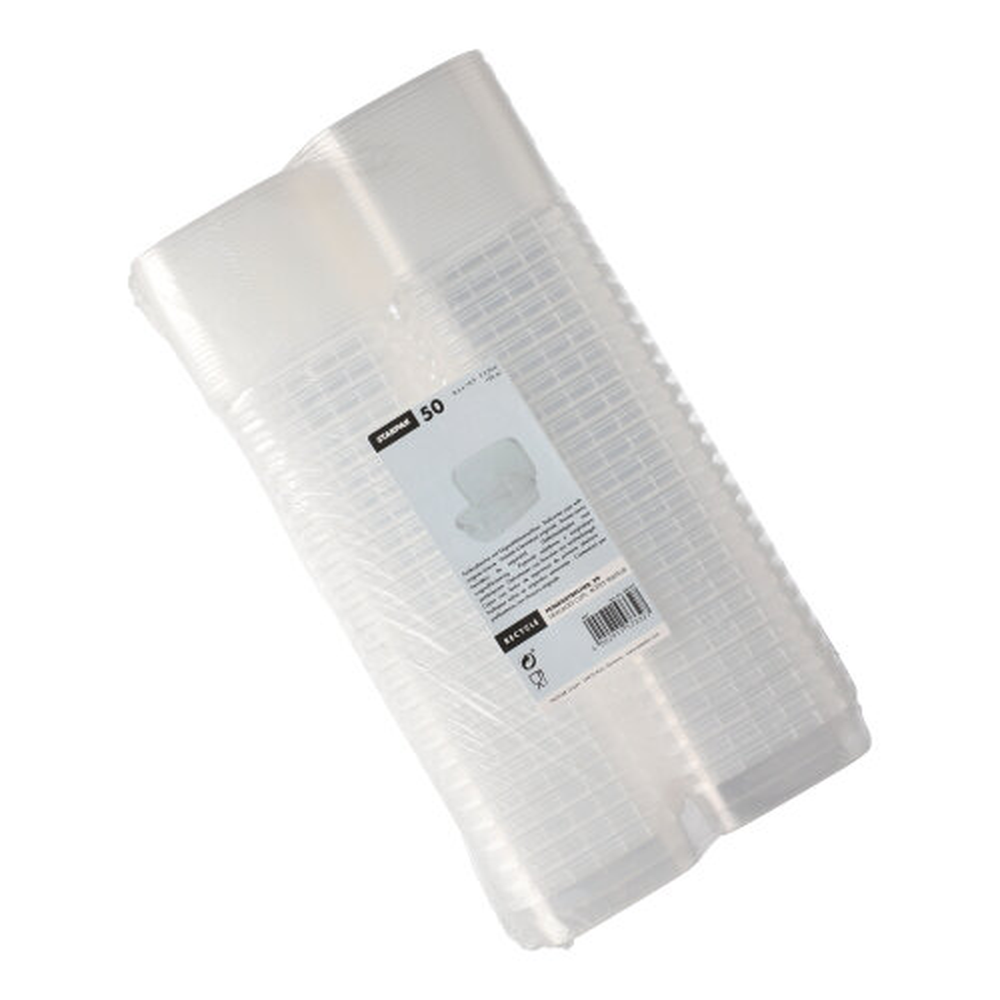 PAPSTAR Feinkostbecher, PP eckig 150 ml 2,9 cm x 8,6 cm x 10,9 cm transparent