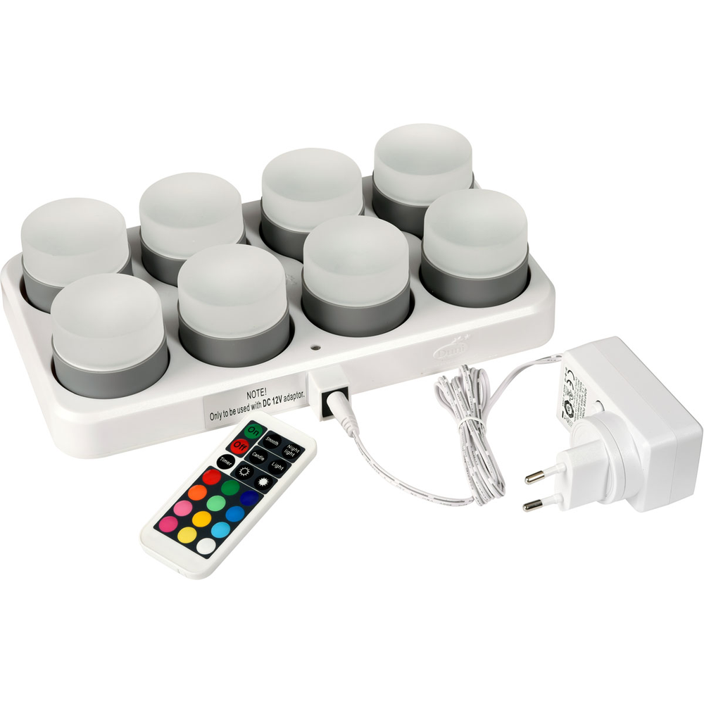 Duni LED Mini Lamp, 8er 48 x 50 mm Multicolor incl warm white
