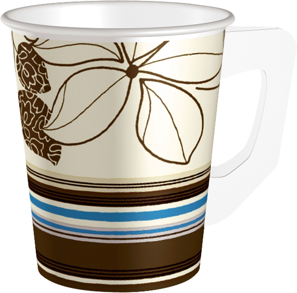 Duni Becher Café Flower mit Henkel