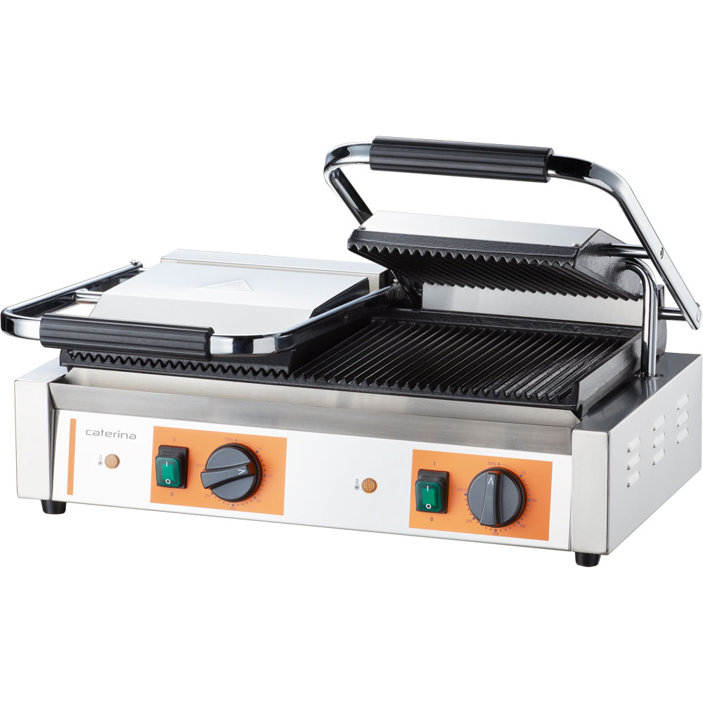Stalgast Doppel-Kontaktgrill CATERINA, 570x360x200 mm (BxTxH), 3,6 kW