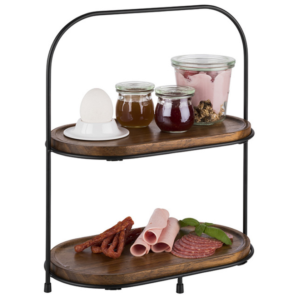 APS 2-stufige Etagère, 5er Set 31 x 17 cm, H: 37,5 cm