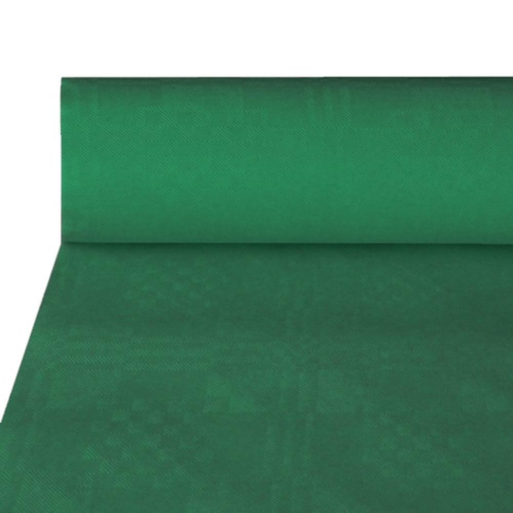 Papstar Papiertischtuch mit Damastprägung 50 m x 1 m dunkelgrün