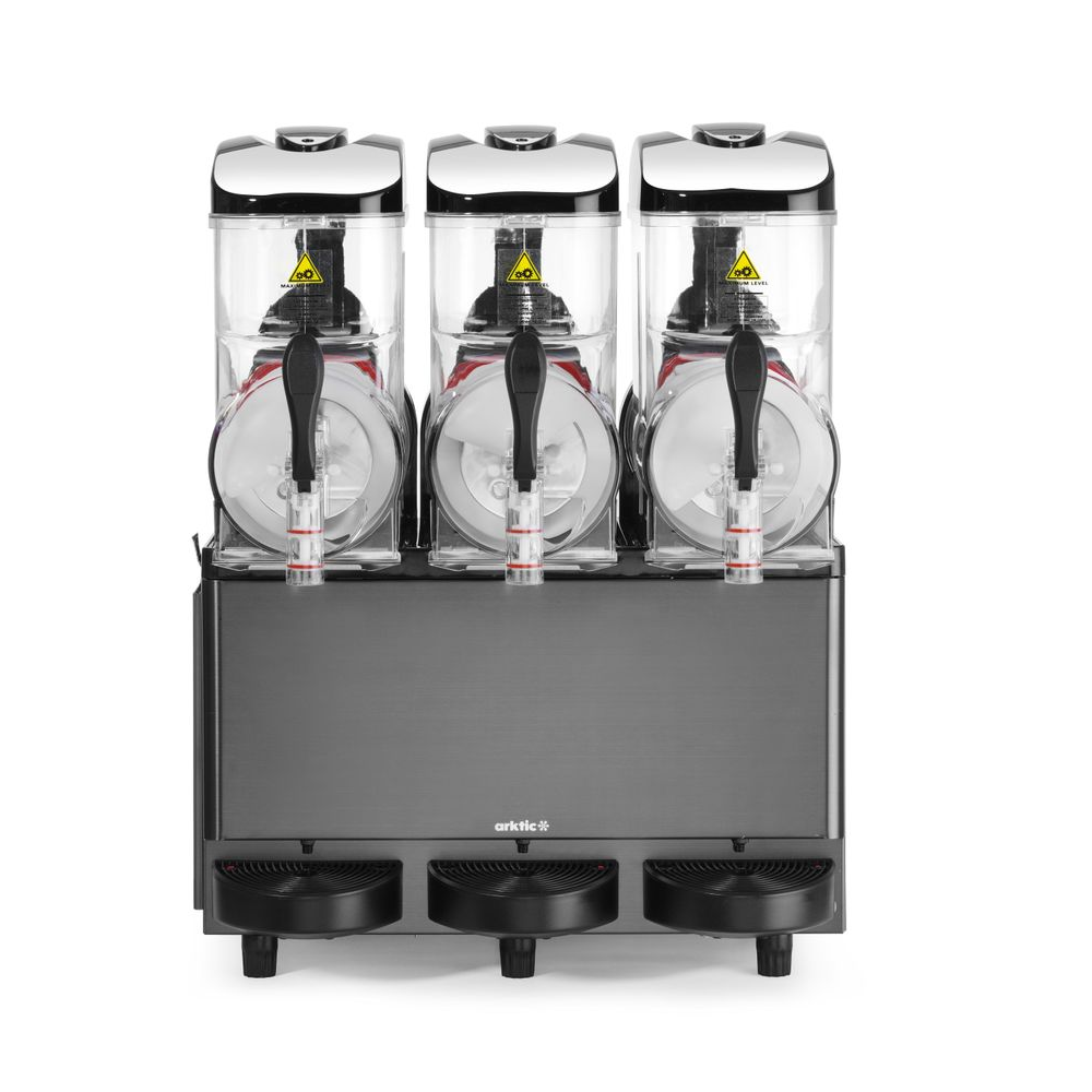 Hendi Slush-Eis-Maschine 3x12 L, Arktic, 36L, Schwarz, 220-240V/1080W, 610x490x(