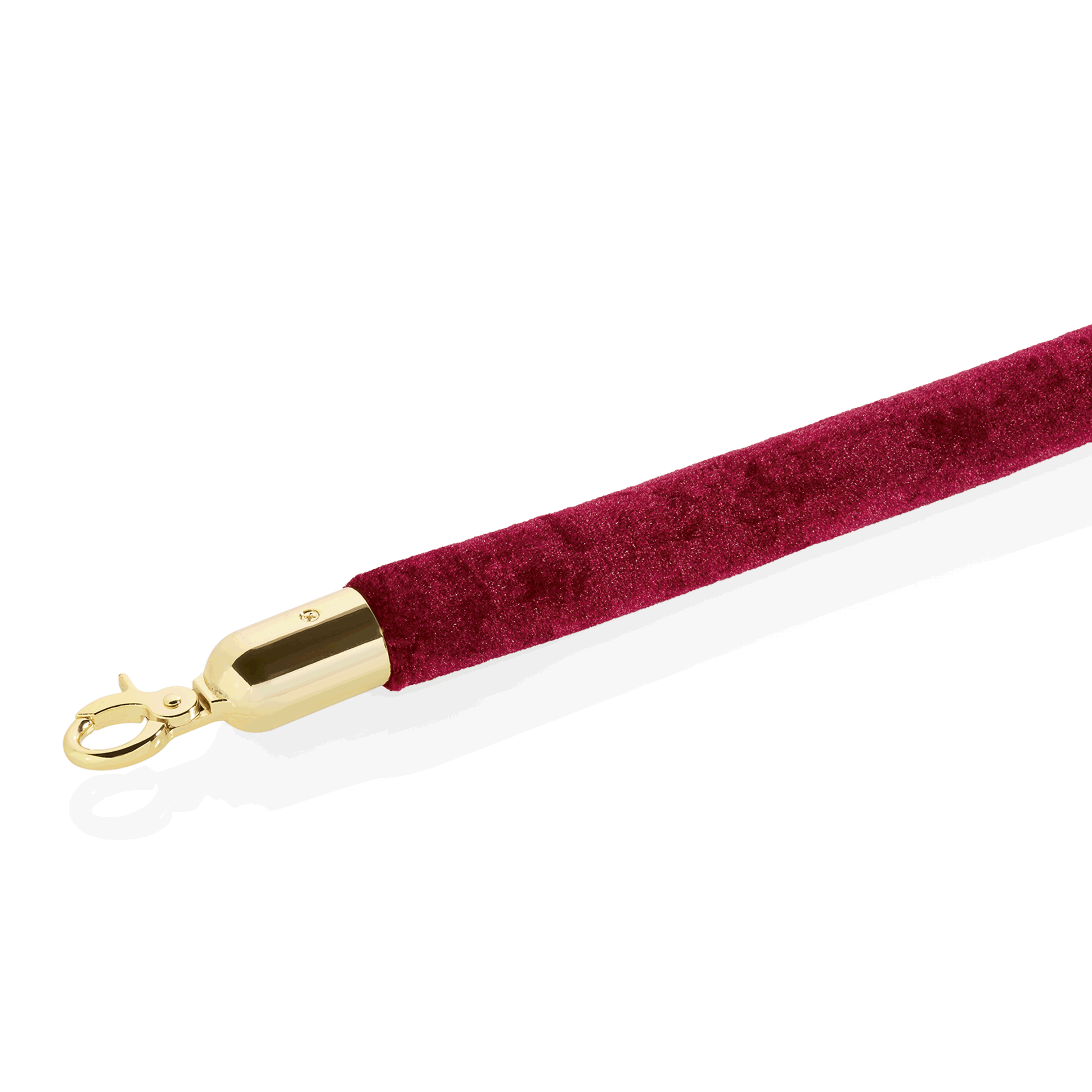 WAS Verbindungstau CLASSIC, Ø 3,2 cm, 1,5 m, burgunderrot, Velours, goldfarben, 