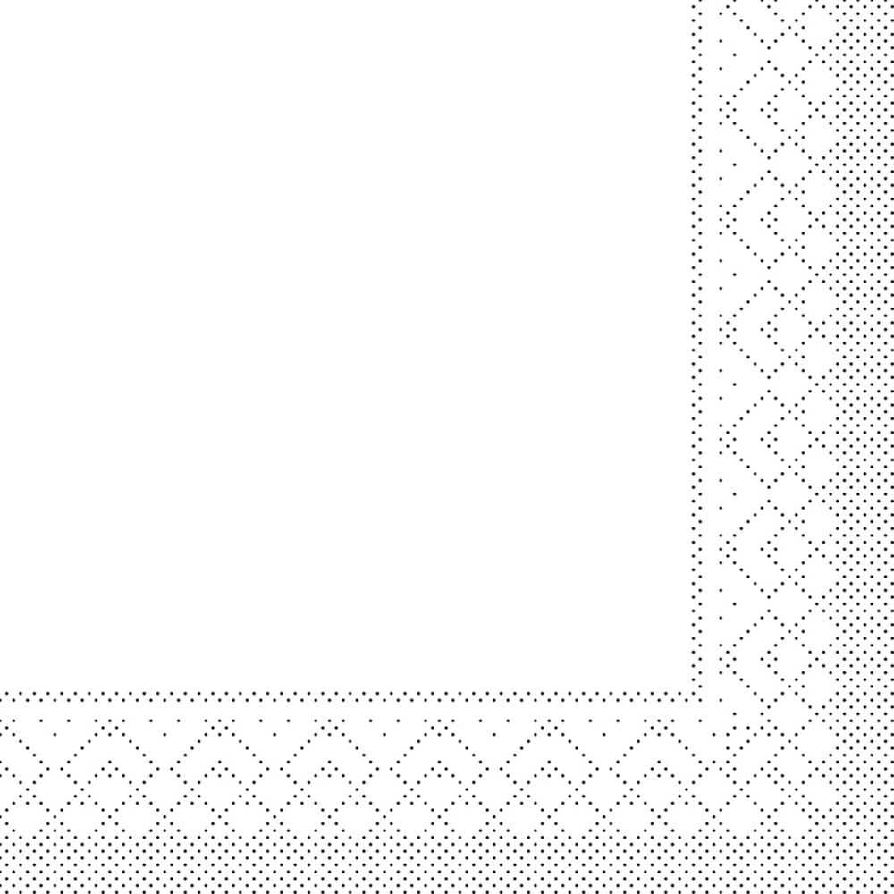 Mank Serviette Basic weiss 33 x 33 cm 1/4 Falz
