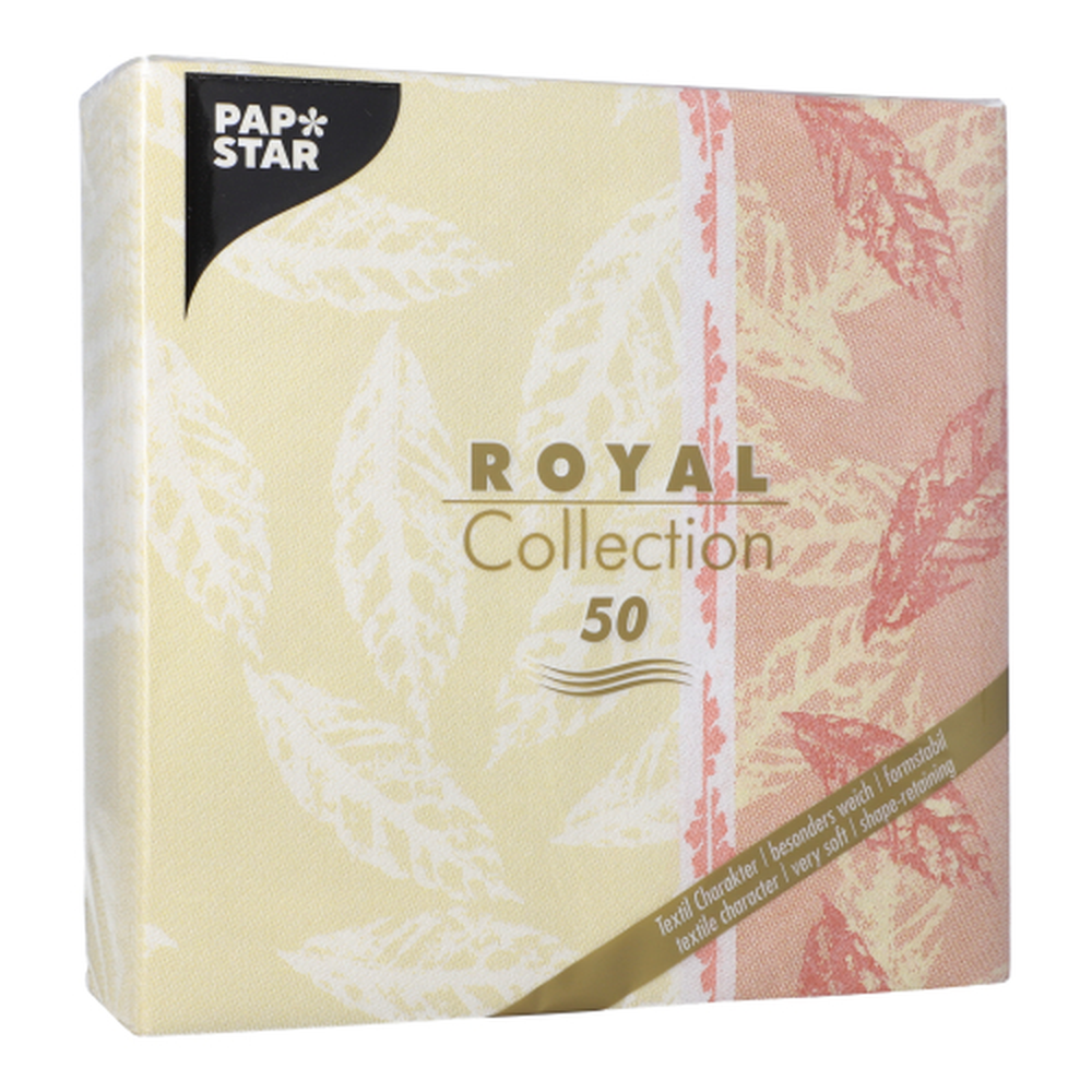 Papstar Servietten "ROYAL Collection" 1/4-Falz 40 cm x 40 cm rot "Autumn"