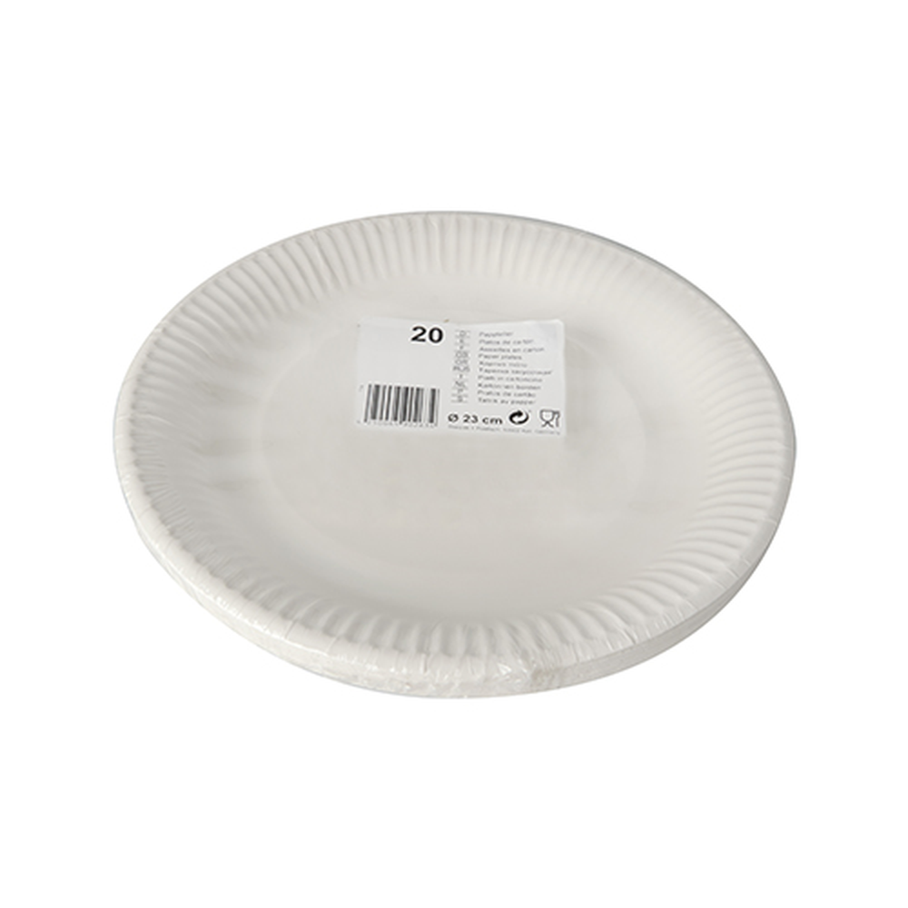 Papstar Teller, Pappe rund Ø 23 cm weiss