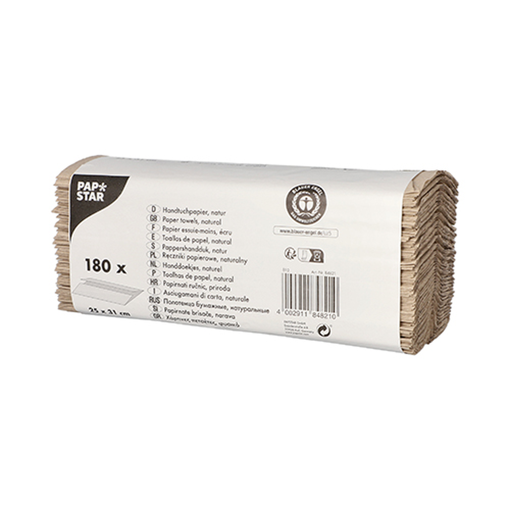 Papstar Blatt Handtuchpapier C-Falz 31,5 cm x 24,5 cm natur 1-lagig