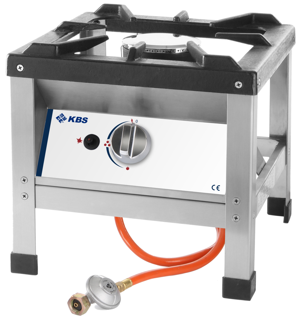 KBS Mobiler Gas-Hockerkocher mit Hochleistungsbrenner 6kW