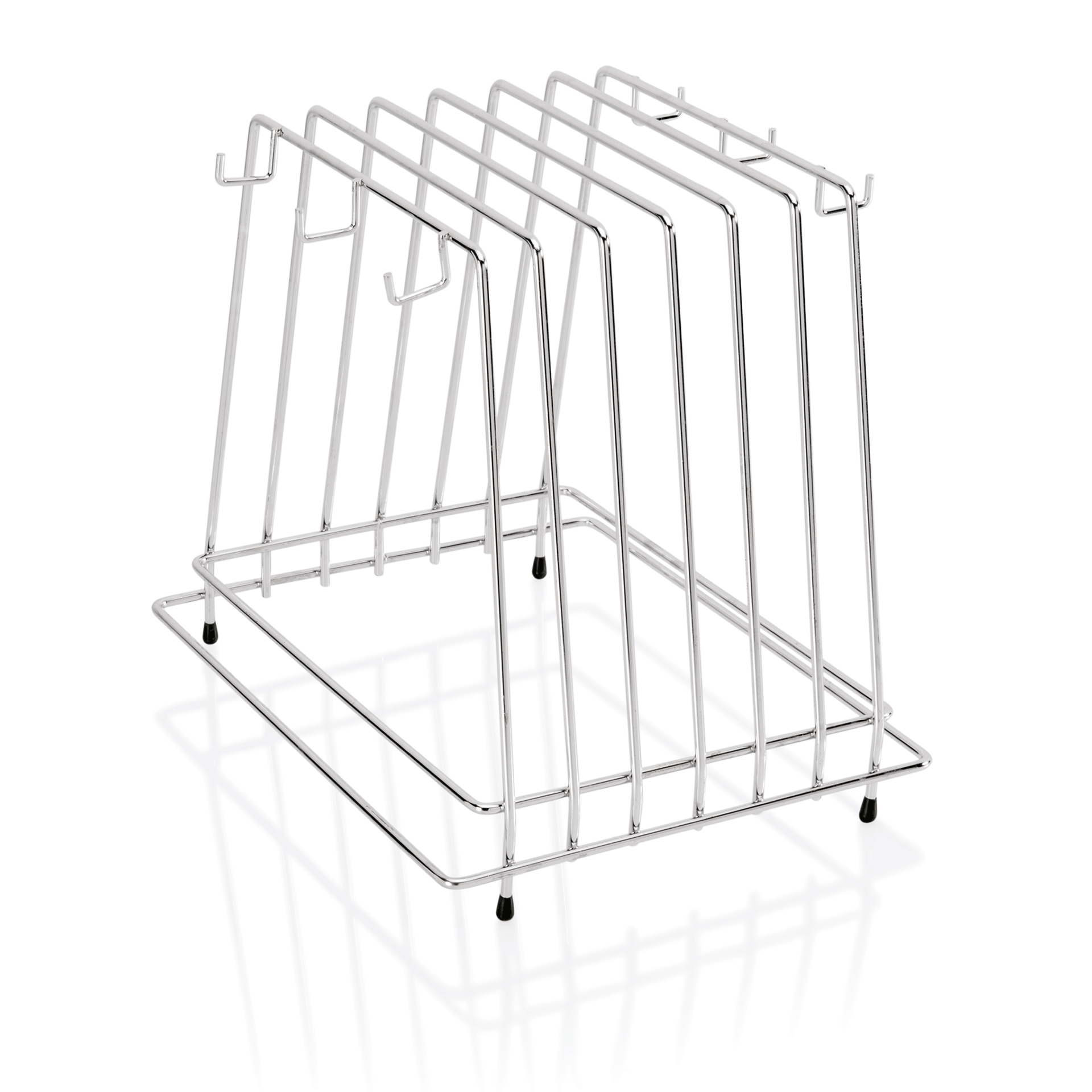 WAS Schneidbretthalter für 6 Bretter bis max. 2 cm, 29,5 x 25,5 x 26 cm, Chromni