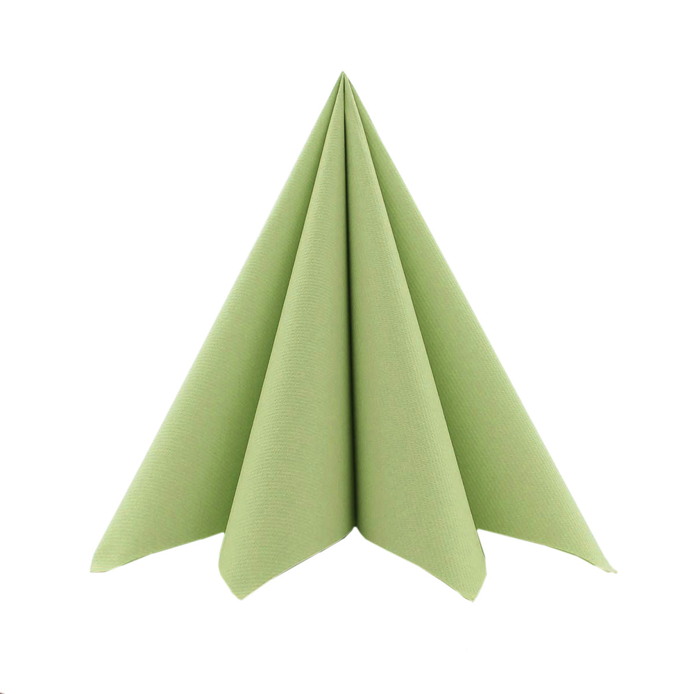 Mank Serviette Basic oliv 33 x 33 cm 1/4 Falz