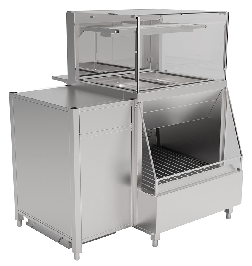Nordcap Kombinationsvitrine warm / kalt Take Away Basic GE-77-E