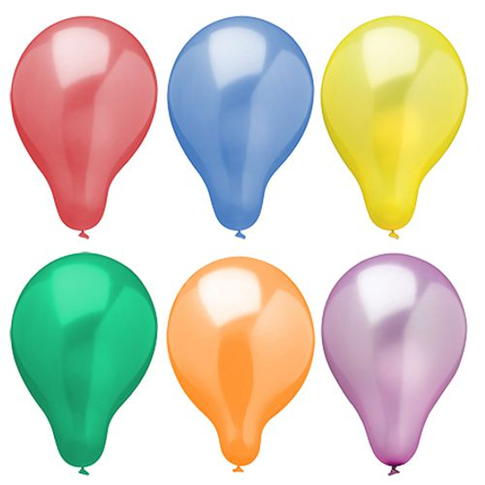 Papstar Luftballons Ø 25 cm farbig sortiert "Metallic"