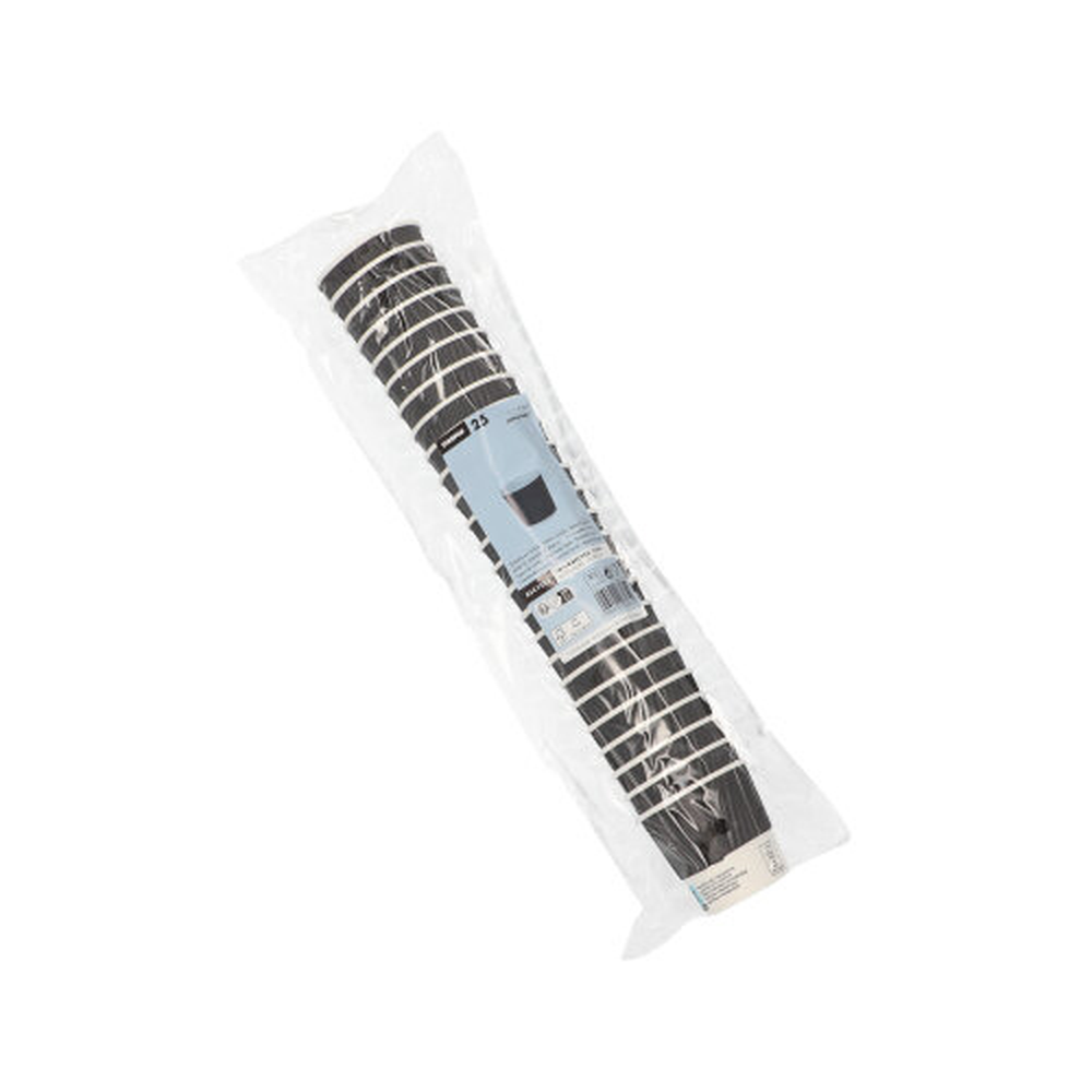 Papstar Trinkbecher, Pappe "To Go" 0,1 l Ø 6 cm · 6 cm schwarz Ripple Wall