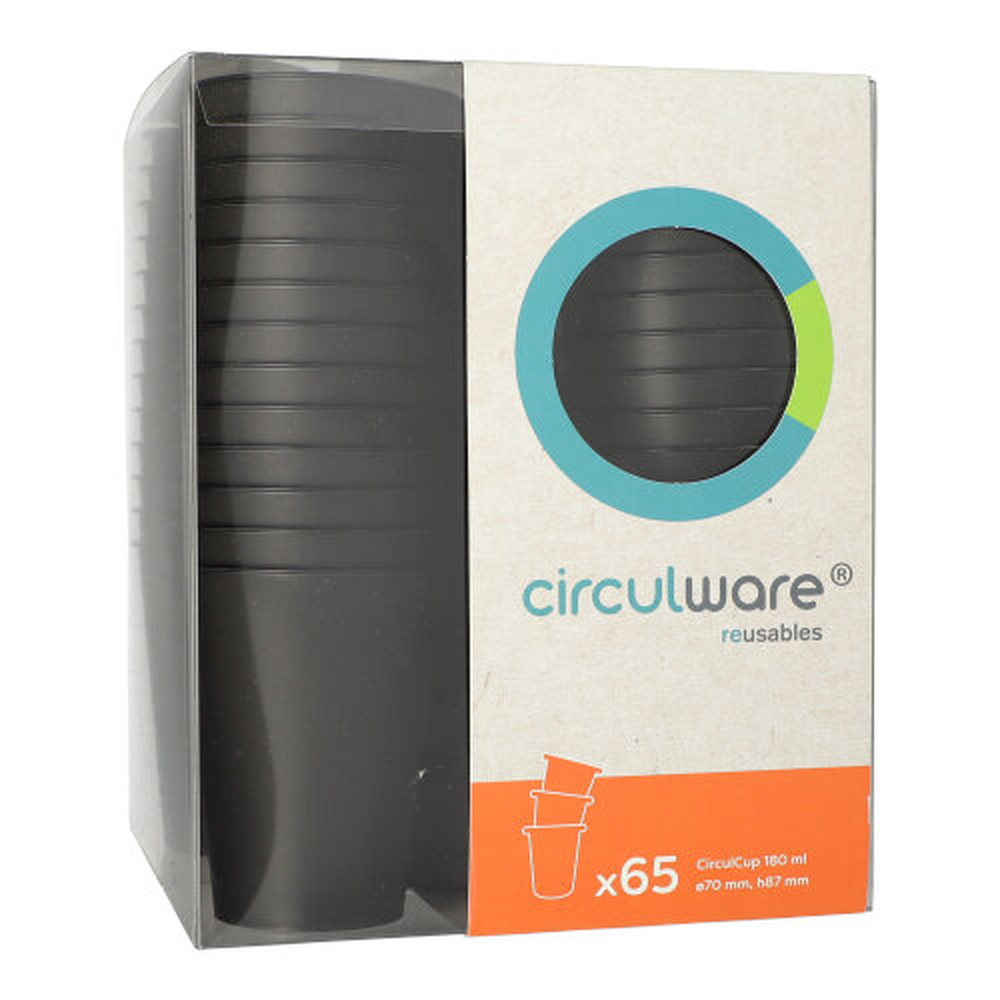 Papstar "Circulware" Mehrweg-Automatenbecher rund 0,18 l Ø 7 cm · 8,7 cm