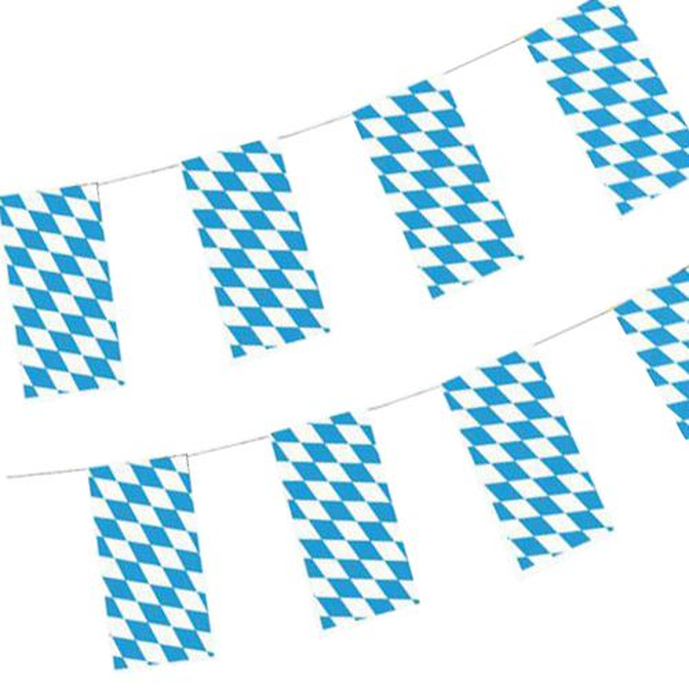 Papstar Flaggenkette, Papier 10 m "Bayrisch Blau" schwer entflammbar