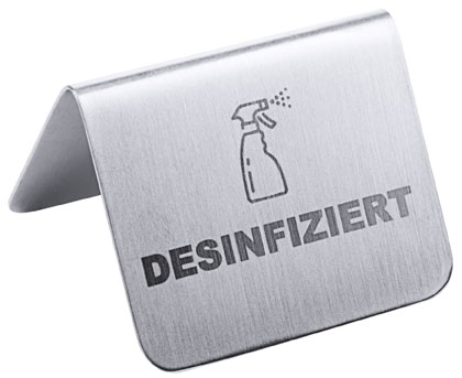 Contacto Schild DESINFIZIERT
