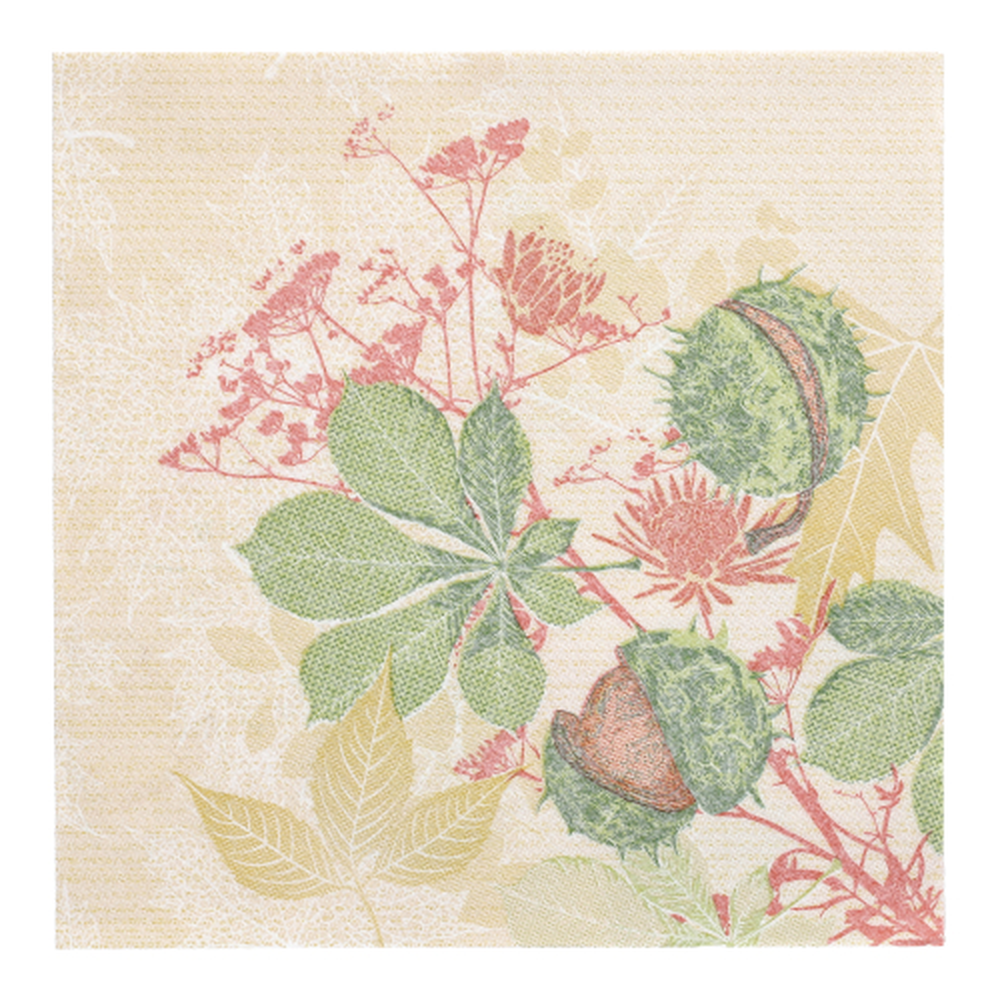 Papstar Servietten "ROYAL Collection" 1/4-Falz 40 cm x 40 cm "Autumn Leaves"