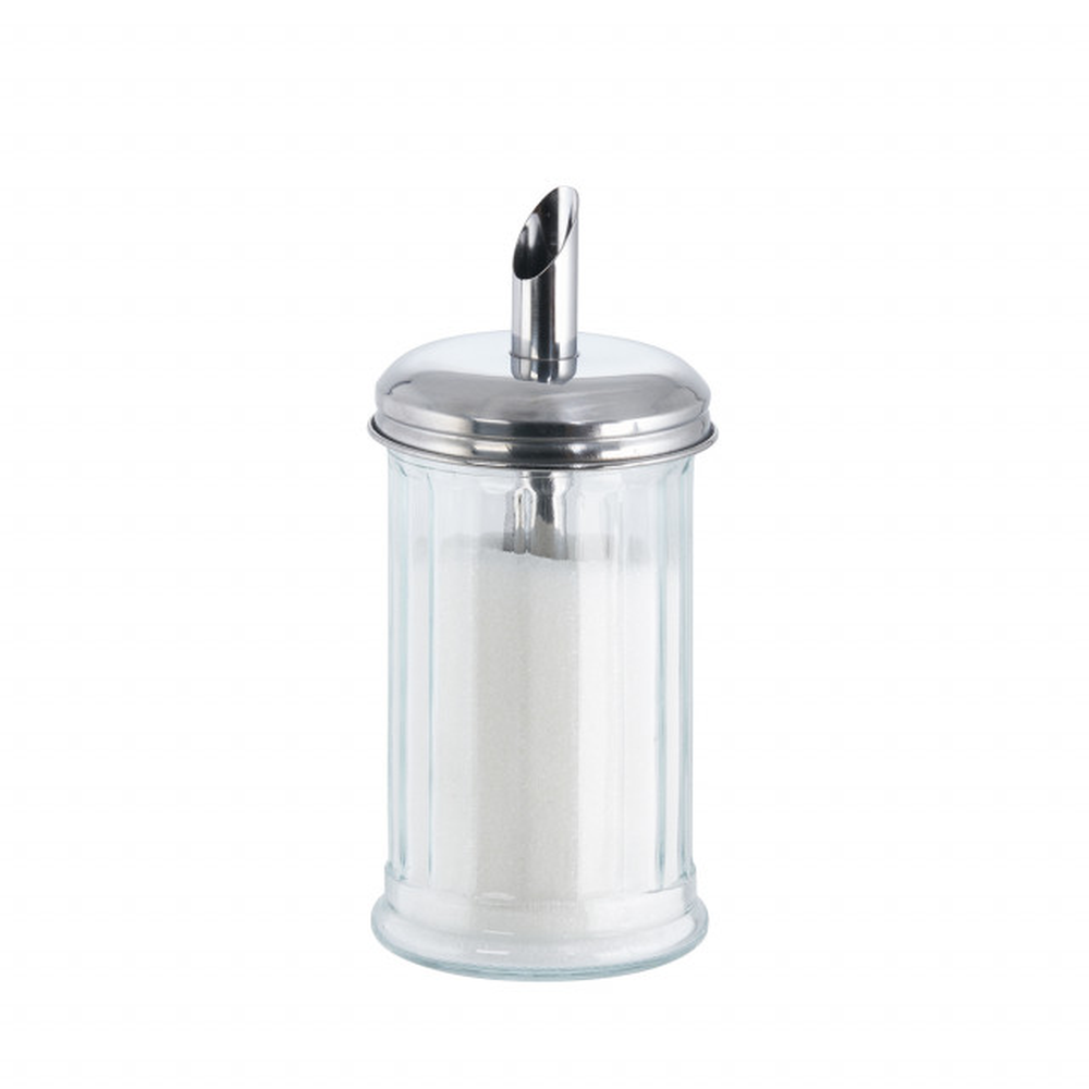 APS Zuckerdosierer Ø 7,5 cm, H: 17 cm, 320 ml , Behälter aus Glas