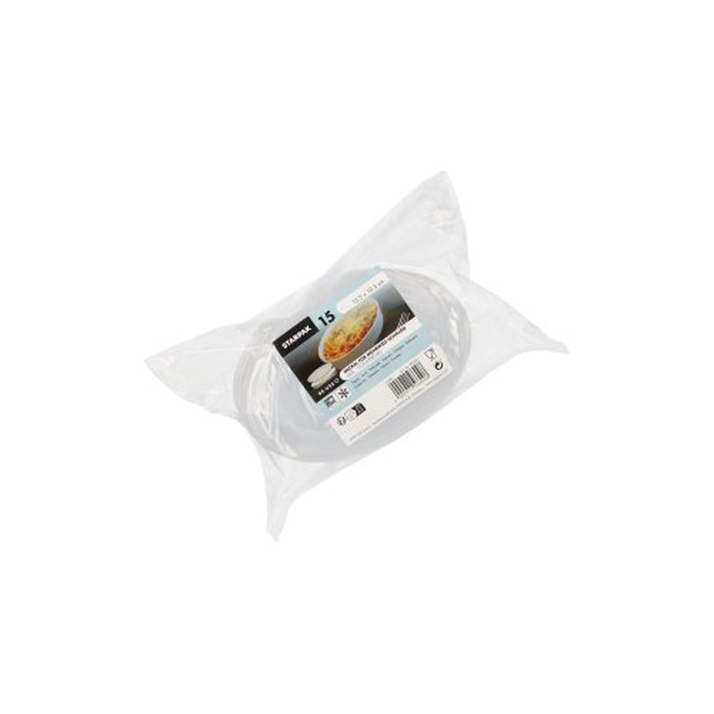 PAPSTAR Mehrweg-Deckel PP für Schalen oval 1 cm x 10,5 cm x 15,5 cm transpare